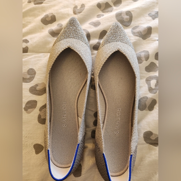 Rothy's NEW size 10.5 Silver Metallic points - Picture 8 of 9